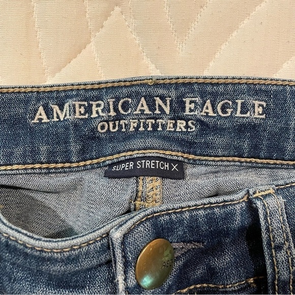 American Eagle Outfitters Super Stretch X Distressed High Rise Jegging 6 Short - Picture 7 of 12
